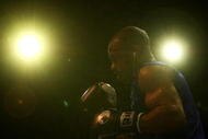 SYDNEY, AUSTRALIA - NOVEMBER 24:  Roy Jones Jr of the USA spars with his trainer during a training session at Star City on November 24, 2009 in Sydney, Australia. Jones will fight Danny Green of Australia for the IBO Cruiserweight title on December 2, 2009 in Sydney, Australia.  (Photo by Mark Kolbe/Getty Images)