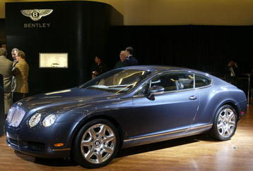 LOS ANGELES - JANUARY 5:  The Bentley Continental GT stands on display at the 2005 Los Angeles Auto Show January 5, 2005 in Los Angeles, California.  (Photo by J. Emilio Flores/Getty Images)