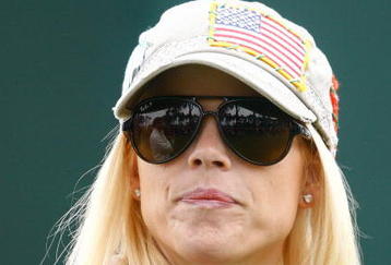 SAN FRANCISCO - OCTOBER 10:  Elin Woods watches the play during the Day Three Morning Foursome Matches of The Presidents Cup at Harding Park Golf Course on October 10, 2009 in San Francisco, California.  (Photo by Scott Halleran/Getty Images)