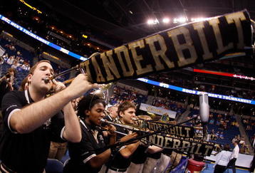 TAMPA, FL - MARCH 12:  Members of the Vanderbilt Commodores band play during the game against the Alabama Crimson Tide during the first round of the SEC Men's Basketball Tournament on March 12, 2009 at The St. Pete Times Forum in Tampa, Florida.  (Photo by Chris Graythen/Getty Images)