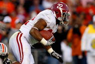 AUBURN, AL - NOVEMBER 27:  Mark Ingram #22 of the Alabama Crimson Tide against the Auburn Tigers at Jordan-Hare Stadium on November 27, 2009 in Auburn, Alabama.  (Photo by Kevin C. Cox/Getty Images)