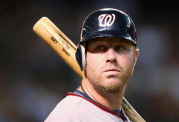 PHOENIX - MAY 08:  Adam Dunn #44 of the Washington Nationals waits to bat on deck during the game against the Arizona Diamondbacks at Chase Field on May 8, 2009 in Phoenix, Arizona.  (Photo by Christian Petersen/Getty Images)