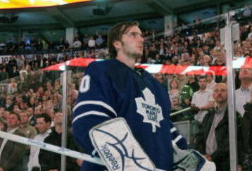 TORONTO, ON - NOVEMBER 10:  Jonas Gustavsson #50 of The Toronto Maple Leafs prepares for his game against the Minnesota Wild at the Air Canada Centre on November 10, 2009 in Toronto, Canada.  (Photo by Bruce Bennett/Getty Images)