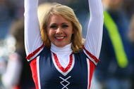 ORCHARD PARK, NY - NOVEMBER 01:  A Buffalo Bills cheerleader performs during the game against the Houston Texans at Ralph Wilson Stadium on November 1, 2009 in Orchard Park, New York. Houston won 31-10. (Photo by Rick Stewart/Getty Images)