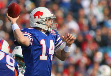 ORCHARD PARK, NY - NOVEMBER 29:  Ryan Fitzpatrick #14 of the Buffalo Bills throws against the  Miami Dolphins at Ralph Wilson Stadium on November 29, 2009 in Orchard Park, New York. Buffalo won 31-14.  (Photo by Rick Stewart/Getty Images)