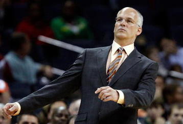 CHARLOTTE, NC - MARCH 16:  Head coach Jay Triano of the Toronto Raptors watches his team in action against the Charlotte Bobcats during their game at Time Warner Cable Arena on March 16, 2009 in Charlotte, North Carolina.  NOTE TO USER: User expressly acknowledges and agrees that, by downloading and/or using this Photograph, user is consenting to the terms and conditions of the Getty Images License Agreement.  (Photo by Streeter Lecka/Getty Images)