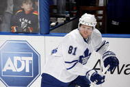 SUNRISE, FL - NOVEMBER 27: Phil Kessel #81 of the Toronto Maple Leafs prior to the game against the Florida Panthers on November 27, 2009 at the BankAtlantic Center in Sunrise, Florida. (Photo by Joel Auerbach/Getty Images)