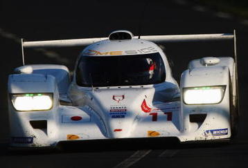 LE MANS, FRANCE - JUNE 12:  The Dome Racing Team S102 of Daisuke Itoh, Yuji Tachikawa and Tatsuya Kataoka of Japan passes the Porsche Curves during final qualifying for the 76th running of the Le Mans 24 Hour race at the Circuit des 24 Heures du Mans on June 12, 2008 in Le Mans, France.  (Photo by Mike Hewitt/Getty Images)