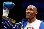 LAS VEGAS - APRIL 11: Paul Williams gestures as he is introduced before his middleweight bout against Winky Wright at the Mandalay Bay Events Center April 11, 2009 in Las Vegas, Nevada. Williams won by unanimous decision. (Photo by Ethan Miller/Getty Images)