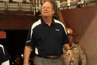 GLENDALE, AZ - DECEMBER 28:  Head coach Mike Holmgren of the Seattle Seahawks walks onto the field for warmups before the game with the Arizona Cardinals on December 28, 2008 at University of Phoenix Stadium in Glendale, Arizona.  (Photo by Stephen Dunn/Getty Images)
