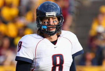TEMPE, AZ - NOVEMBER 28:  Quarterback Nick Foles #8 of the Arizona Wildcats during the college football game against the Arizona State Sun Devils at Sun Devil Stadium on November 28, 2009 in Tempe, Arizona. The Wildcats defeated the Sun Devils 20-17.  (Photo by Christian Petersen/Getty Images)