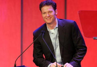 LAS VEGAS - DECEMBER 03:  NASCAR driver Dale Earnhardt Jr. speaks during the NASCAR Sprint Cup Series Champions Week NMPA Myers Brothers Awards at the Venetian Resort Hotel & Casino on December 3, 2009 in Las Vegas, Nevada.  (Photo by Todd Warshaw/Getty Images for NASCAR)