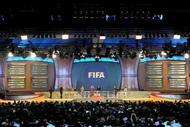 CAPE TOWN, SOUTH AFRICA - DECEMBER 04: A general view of the completed Final Draw for the FIFA World Cup 2010 December 4, 2009 at the International Convention Centre in Cape Town, South Africa.  (Photo by Laurence Griffiths/Getty Images)