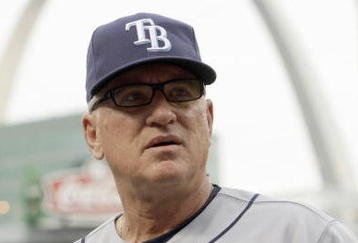 ST. LOUIS, MO - JULY 14: American League All-Star manager Joe Maddon of Tampa Bay Rays looks on before the 2009 MLB All-Star Game at Busch Stadium on July 14, 2009 in St Louis, Missouri. (Photo by Pool/Getty Images)