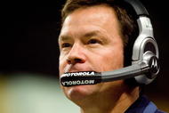 ST. LOUIS - NOVEMBER 29:  Head Coach Jim Mora of the Seattle Seahawks looks on from the sideline during their NFL game against the St. Louis Rams at Edward Jones Dome on November 29, 2009 in St. Louis, Missouri. The Seahawks defeated the Rams 27-17.  (Photo by Dilip Vishwanat/Getty Images)