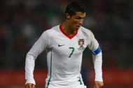 LAUSANNE, SWITZERLAND - MARCH 31:  Cristiano Ronaldo of Portugal in action during the International Friendly match between South Africa and Portugal at Olimpico de Lausanne on March 31, 2009 in Lausanne, Switzerland.  (Photo by Julian Finney/Getty Images)