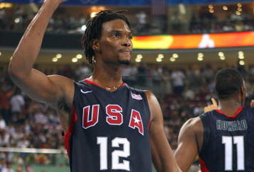 BEIJING - AUGUST 24:  Chris Bosh #12 of the United States celebrates after winning the gold medal game 118-107 over Spain during Day 16 of the Beijing 2008 Olympic Games at the Beijing Olympic Basketball Gymnasium on August 24, 2008 in Beijing, China.  (Photo by Phil Walter/Getty Images)