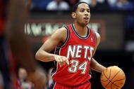 MINNEAPOLIS - OCTOBER 28: Devin Harris #34 of the New Jersey Nets brings the ball up court against the Minnesota Timberwolves at the Target Center on October 28, 2009 in Minneapolis, Minnesota. The Timberwolves defeated the Nets 95-93. NOTE TO USER: User expressly acknowledges and agrees that, by downloading and or using this photograph, User is consenting to the terms and conditions of the Getty Images License Agreement. (Photo by Genevieve Ross/Getty Images)