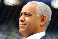 NEW YORK - MAY 08:  Executive Vice President of Baseball Operations & General Manager Omar Minaya of the New York Mets looks on before playing the Pittsburgh Pirates on May 8, 2009 at Citi Field in the Flushing neighborhood of the Queens borough of New York City.  (Photo by Jim McIsaac/Getty Images)