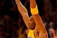 LOS ANGELES, CA - DECEMBER 04:  Kobe Bryant #24 of the Los Angeles Lakers celebrates after hitting the game winning three point basket as time expired against the Miami Heat at Staples Center on December 4, 2009 in Los Angeles, California. The Lakers defeated the Heat 108-107. NOTE TO USER: User expressly acknowledges and agrees that, by downloading and/or using this Photograph, user is consenting to the terms and conditions of the Getty Images License Agreement.  (Photo by Jeff Gross/Getty Images)