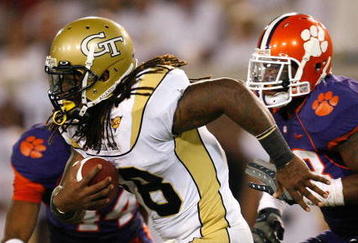 ATLANTA - SEPTEMBER 10:  Anthony Allen #18 of the Georgia Tech Yellow Jackets against the Clemson Tigers at Bobby Dodd Stadium on September 10, 2009 in Atlanta, Georgia.  (Photo by Kevin C. Cox/Getty Images)