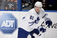 SUNRISE, FL - NOVEMBER 27: Phil Kessel #81 of the Toronto Maple Leafs prior to the game against the Florida Panthers on November 27, 2009 at the BankAtlantic Center in Sunrise, Florida. (Photo by Joel Auerbach/Getty Images)