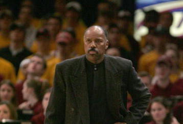 NEW YORK - MARCH 10:  Head coach Al Skinner of the Boston College Eagles looks on from the sideline against the West Virginia Mountaineers during the quaterfinal round of the Big East Men's Basketball Championship on March 10, 2005 at Madison Square Garden in New York City.  (Photo by Jim McIsaac/Getty Images)