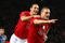 MANCHESTER, UNITED KINGDOM - MARCH 11:  Nemanja Vidic of Manchester United celebrates scoring the opening goal with team mate Rio Ferdinand (L) during the UEFA Champions League Round of Sixteen, Second Leg match between Manchester United and Inter Milan at Old Trafford on March 11, 2009 in Manchester, England.  (Photo by Laurence Griffiths/Getty Images)