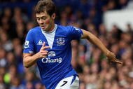 LIVERPOOL, ENGLAND - OCTOBER 17:  Diniyar Bilyaletdinov of Everton in action during the Barclays Premier League match between Everton and Wolverhampton Wanderers at Goodison Park on October 17, 2009 in Liverpool, England.  (Photo by Clive Brunskill/Getty Images)