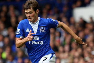 LIVERPOOL, ENGLAND - OCTOBER 17:  Diniyar Bilyaletdinov of Everton in action during the Barclays Premier League match between Everton and Wolverhampton Wanderers at Goodison Park on October 17, 2009 in Liverpool, England.  (Photo by Clive Brunskill/Getty Images)