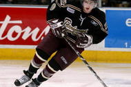 LONDON, ONTARIO - FEBRUARY 17:  Jordan Morrison #9 of the Peterborough Petes skates against the London Knights at the John Labatt Centre on February 17, 2006 in London, Ontario. The Knights won 4-1. (Photo By Dave Sandford/Getty Images)
