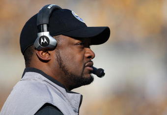 PITTSBURGH - DECEMBER 6: Head coach Mike Tomlin of the Pittsburgh Steelers watches his team in the first half against the Oakland Raiders during the game on December 6, 2009 at Heinz Field in Pittsburgh, Pennsylvania. (Photo by Jared Wickerham/Getty Images)
