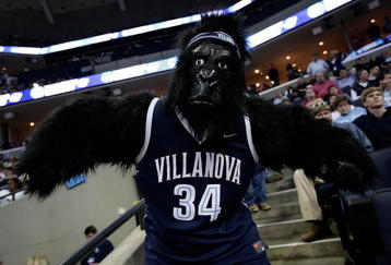 MEMPHIS, TN - MARCH 29:  A Villanova fan wears a gorilla suit during the North Carolina Tar Heels and Oklahoma Sooners NCAA Men's Basketball Tournament South Regional Final at the FedExForum on March 29, 2009 in Memphis, Tennessee. Villanova will play the winner between the Tar Heels and the Sooners. (Photo by Joe Murphy/Getty Images)