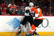 PHILADELPHIA - NOVEMBER 02:  Daniel Carcillo #13 of the Philadelphia Flyers skates against the Tampa Bay Lightning on November 2, 2009 at Wachovia Center in Philadelphia, Pennsylvania. The Flyers won the game 6-2.  (Photo by Jim McIsaac/Getty Images)