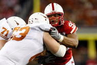 ARLINGTON, TX - DECEMBER 05:  Defensive tackle Ndamukong Suh #93 of the Nebraska Cornhuskers at Cowboys Stadium on December 5, 2009 in Arlington, Texas.  (Photo by Ronald Martinez/Getty Images)