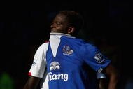 LIVERPOOL, ENGLAND - SEPTEMBER 20:  Louis Saha of Everton during the Barclays Premier League match between Everton and Blackburn Rovers at Goodison Park on September 20, 2009 in Liverpool, England.  (Photo by Clive Brunskill/Getty Images)