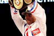 OAKLAND, CA - NOVEMBER 21:  Andre Ward celebrates after defeating Mikkel Kessler of Denmark during their WBA Super Middleweight Championship Bout at the Oakland-Alameda County Coliseum on November 21, 2009 in Oakland, California.  (Photo by Jed Jacobsohn/Getty Images)