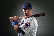 MESA, AZ - FEBRUARY 23:  Jake Fox of the Chicago Cubs poses during photo day at the Fitch Park Spring Training complex on February 23, 2009 in Mesa, Arizona. (Photo by Donald Miralle/Getty Images)