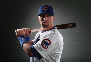 MESA, AZ - FEBRUARY 23:  Jake Fox of the Chicago Cubs poses during photo day at the Fitch Park Spring Training complex on February 23, 2009 in Mesa, Arizona. (Photo by Donald Miralle/Getty Images)