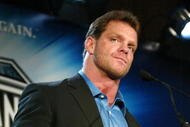NEW YORK - MARCH 11:  (FILE) Wrestler Chris Benoit attends a press conference to promote Wrestlemania XX at Planet Hollywood March 11, 2004 in New York City. Benoit, his wife Nancy and their son Daniel, 7-years-old, were found dead June 25, 2007 at their home in Georgia.  (Photo by Peter Kramer/Getty Images)