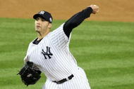 NEW YORK - NOVEMBER 04:  Starting pitcher Andy Pettitte #46 of the New York Yankees throws a pitch against the Philadelphia Phillies in Game Six of the 2009 MLB World Series at Yankee Stadium on November 4, 2009 in the Bronx borough of New York City. The Yankees won 7-3 to win the series 4 games to 2. (Photo by Al Bello/Getty Images)