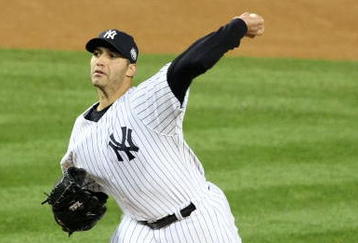 NEW YORK - NOVEMBER 04:  Starting pitcher Andy Pettitte #46 of the New York Yankees throws a pitch against the Philadelphia Phillies in Game Six of the 2009 MLB World Series at Yankee Stadium on November 4, 2009 in the Bronx borough of New York City. The Yankees won 7-3 to win the series 4 games to 2. (Photo by Al Bello/Getty Images)