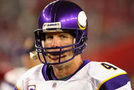 GLENDALE, AZ - DECEMBER 06:  Quarterback Brett Favre #4 of the Minnesota Vikings walks off the field following the NFL game against the Arizona Cardinals at the Universtity of Phoenix Stadium on December 6, 2009 in Glendale, Arizona.  The Cardinals defeated the Vikings 30-17.   (Photo by Christian Petersen/Getty Images)
