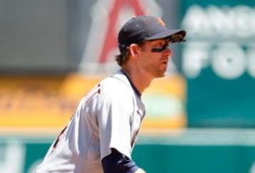 ANAHEIM, CA - AUGUST 26:  Adam Everett #4 of the Detroit Tigers plays against  the Los Angeles Angels of Anaheim at Angel Stadium on August 26, 2009 in Anaheim, California. The Angels defeated the Tigers 4-2.  (Photo by Jeff Gross/Getty Images)