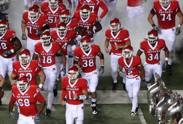 PISCATAWAY, NJ - NOVEMBER 12:  The Rutgers Scarlet Knights take the field to play against the South Florida Bulls at Rutgers Stadium on November 12, 2009 in Piscataway, New Jersey.  (Photo by Jim McIsaac/Getty Images)