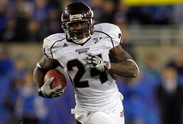 LEXINGTON, KY - OCTOBER 31:  Anthony Dixon #24 of  the Mississippi State Bulldogs runs with the ball during the SEC game against the Kentucky Wildcats  at Commonwealth Stadium on October 31, 2009 in Lexington, Kentucky.  (Photo by Andy Lyons/Getty Images)
