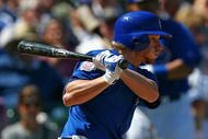 CHICAGO - AUGUST 30: Mike Fontenot #17 of the Chicago Cubs hits the ball against the New York Mets on August 30, 2009 at Wrigley Field in Chicago, Illinois. The Mets defeated the Cubs 4-1. (Photo by Jonathan Daniel/Getty Images) 