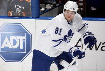 SUNRISE, FL - NOVEMBER 27: Phil Kessel #81 of the Toronto Maple Leafs prior to the game against the Florida Panthers on November 27, 2009 at the BankAtlantic Center in Sunrise, Florida. (Photo by Joel Auerbach/Getty Images)