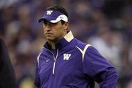 SEATTLE - SEPTEMBER 5: Head coach Steve Sarkisian of the Washington Huskies looks on prior to the game against the LSU Tigers on September 5, 2009 at Husky Stadium in Seattle, Washington. The LSU Tigers defeated the Washington Huskies 31-23. (Photo by Otto Greule Jr/Getty Images)