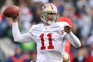 SEATTLE - DECEMBER 06: Quarterback Alex Smith #11 of the San Francisco 49ers passes against the Seattle Seahawks on December 6, 2009 at Qwest Field in Seattle, Washington. The Seahawks defeated the 49ers 20-17. (Photo by Otto Greule Jr/Getty Images)